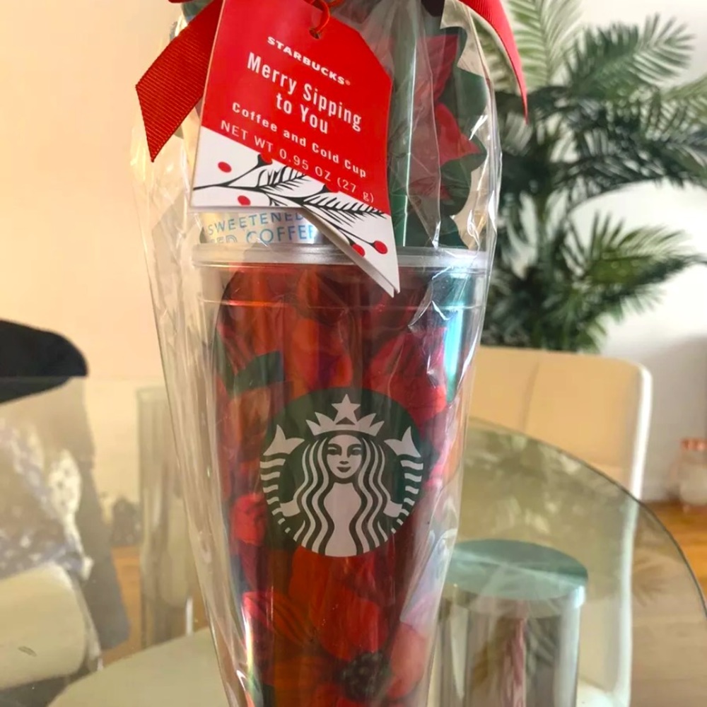 Starbucks cold cup and coffee